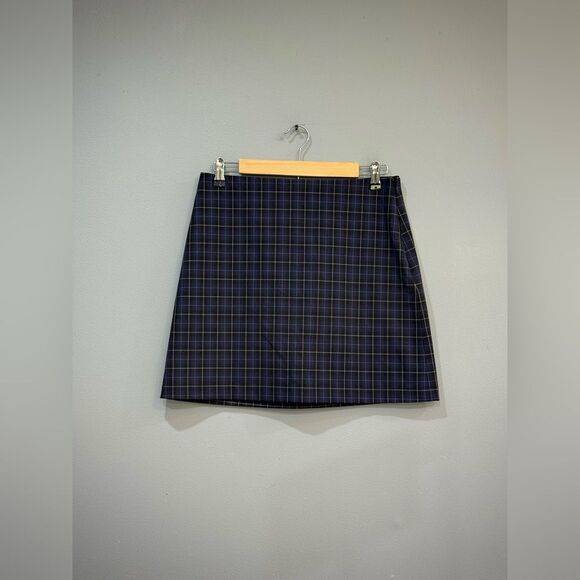 Blue Theory Plaid Mini Skirt Size 6 - Picture 3 of 6
